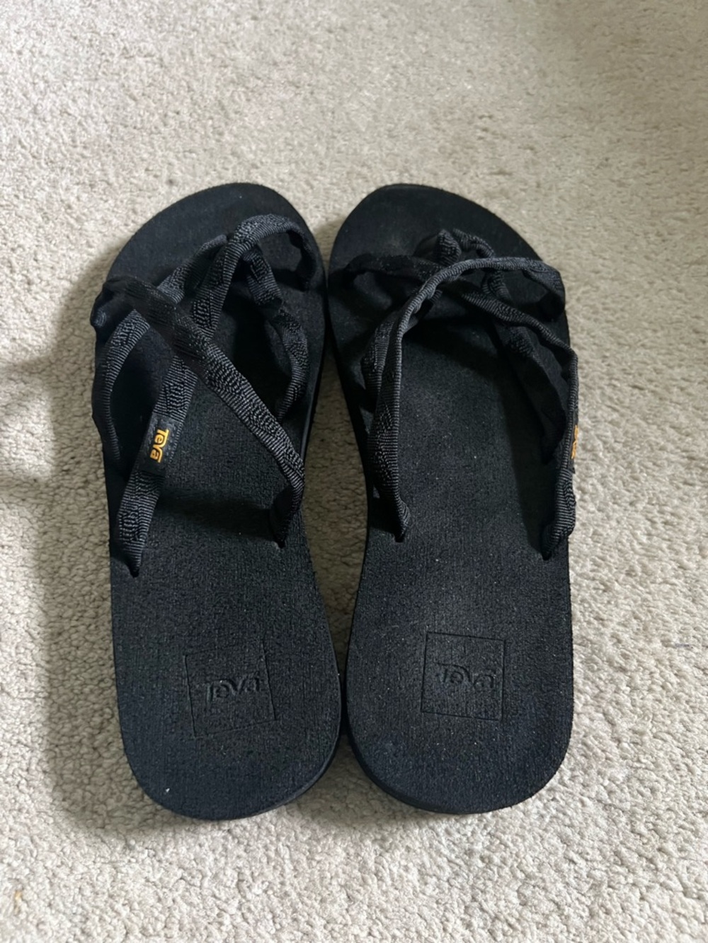 Teva Black Strappy Sandals, only worn twice, in great condition
